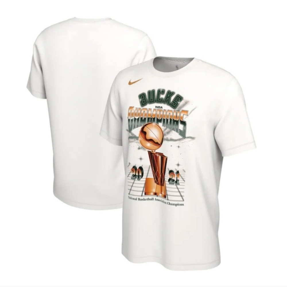 Nike Milwaukee Bucks 2021 NBA‎ Finals Champions Celebration Expressive Tee XL
